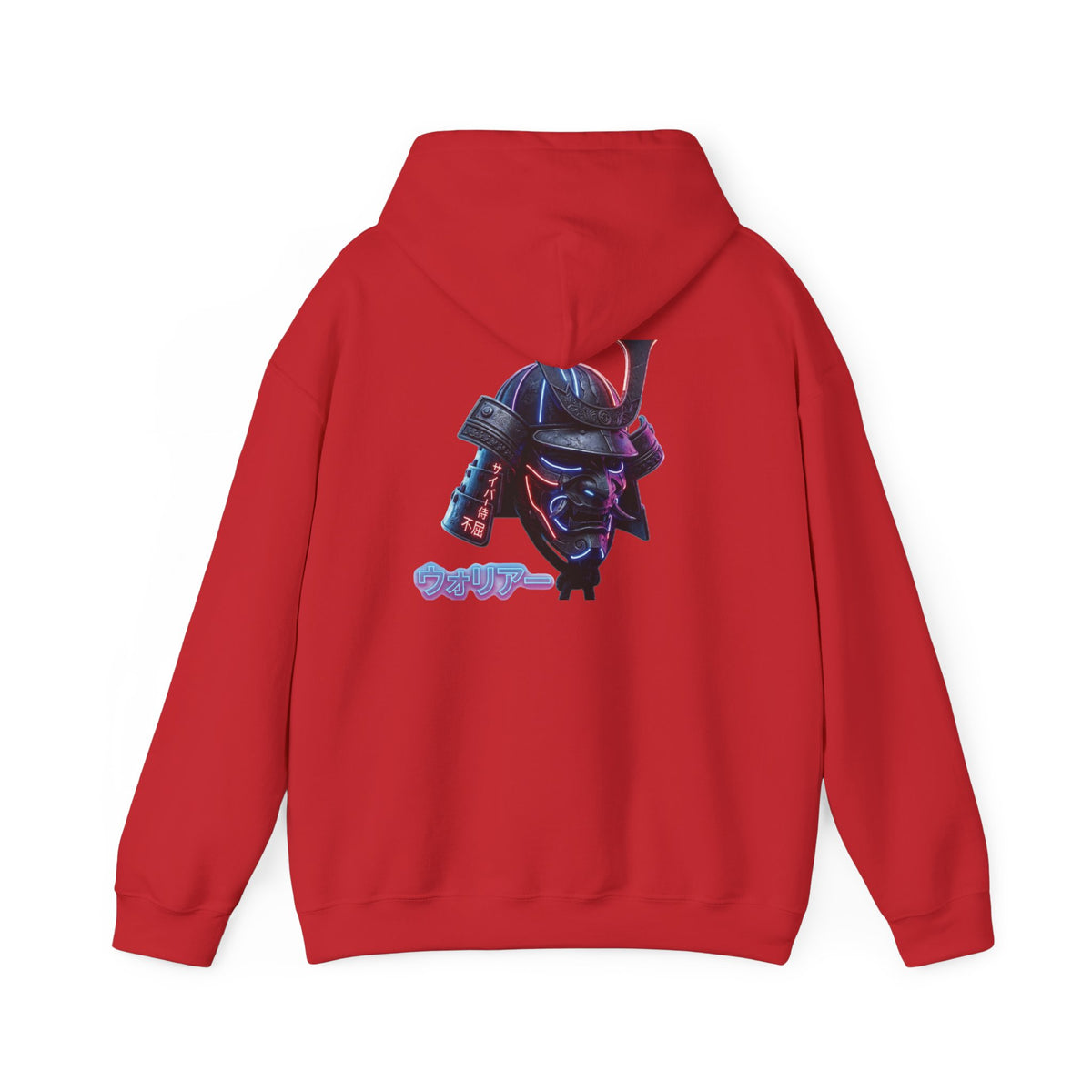 Samurai Mask Hoodie - Neon Ronin 'Bring the Warrior' Graphic Sweatshirt
