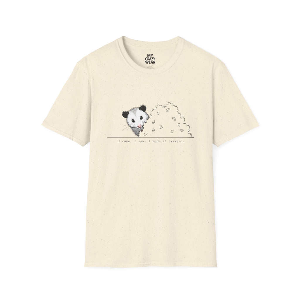 T-Shirt — Cute Possum Pile Illustration “I came, I saw, I made it awkward.”