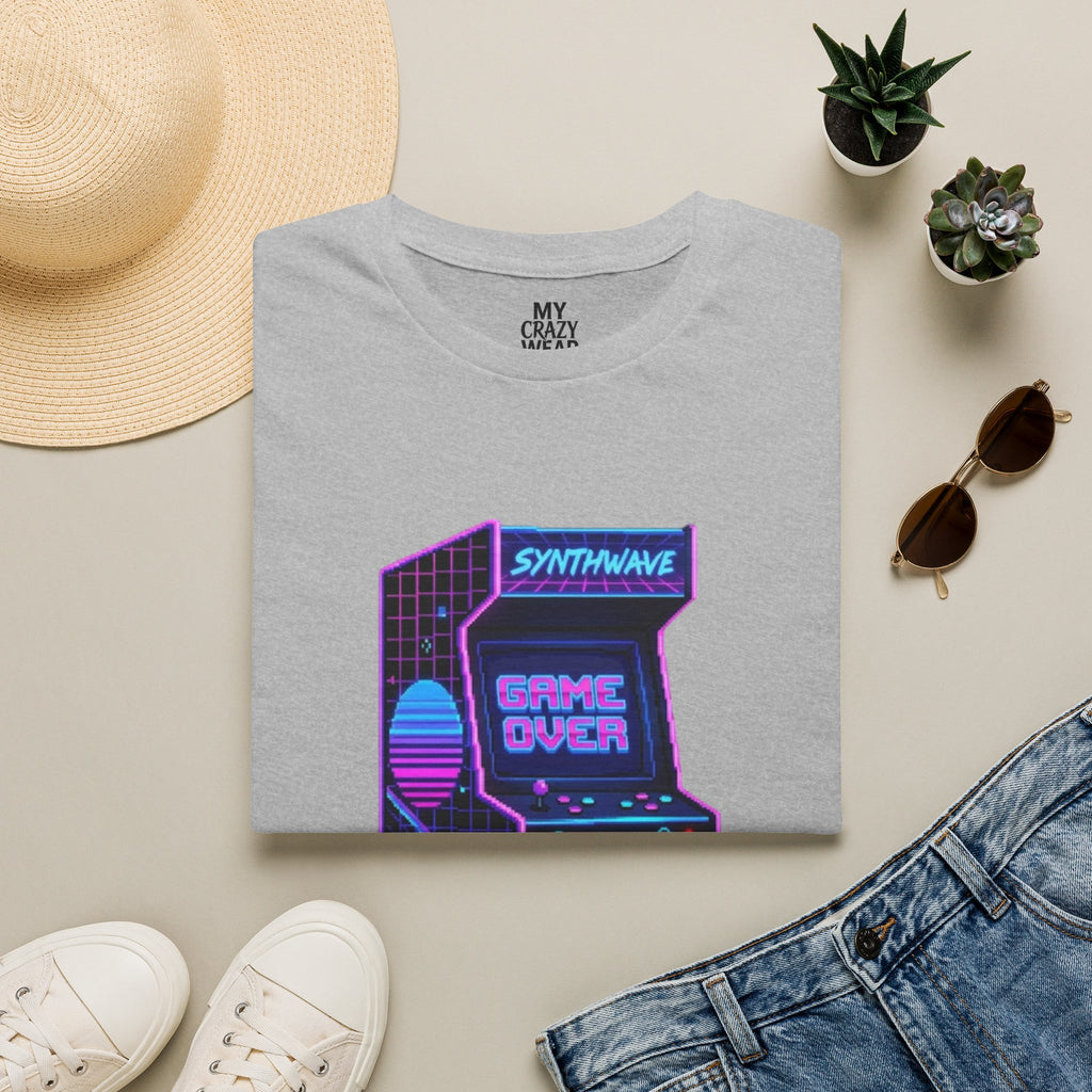 Retro Synthwave Arcade T-Shirt — "Game Over" Graphic