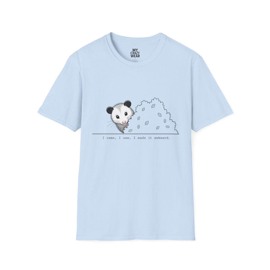 T-Shirt — Cute Possum Pile Illustration “I came, I saw, I made it awkward.”