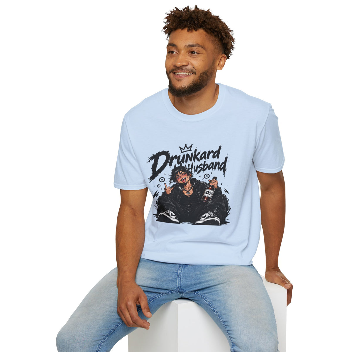 Drunkard Husband T-Shirt — Funny Drinker Graphic Tee for Couples & Parties
