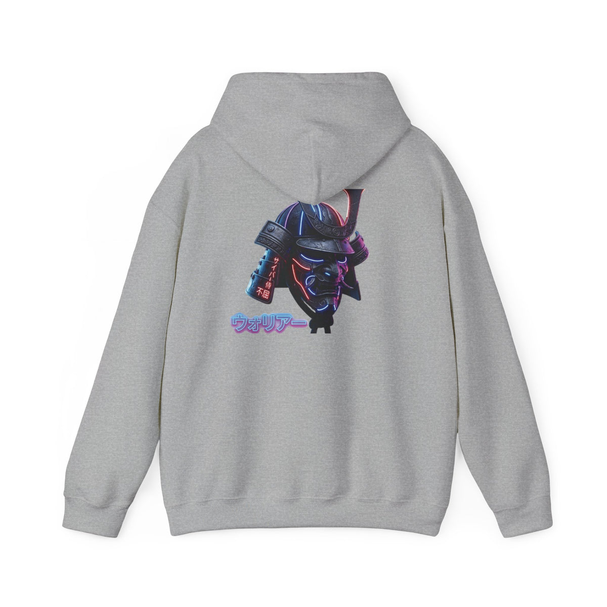 Samurai Mask Hoodie - Neon Ronin 'Bring the Warrior' Graphic Sweatshirt