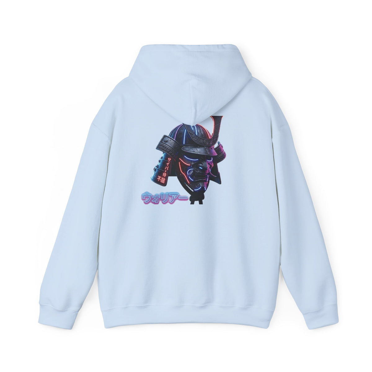 Samurai Mask Hoodie - Neon Ronin 'Bring the Warrior' Graphic Sweatshirt