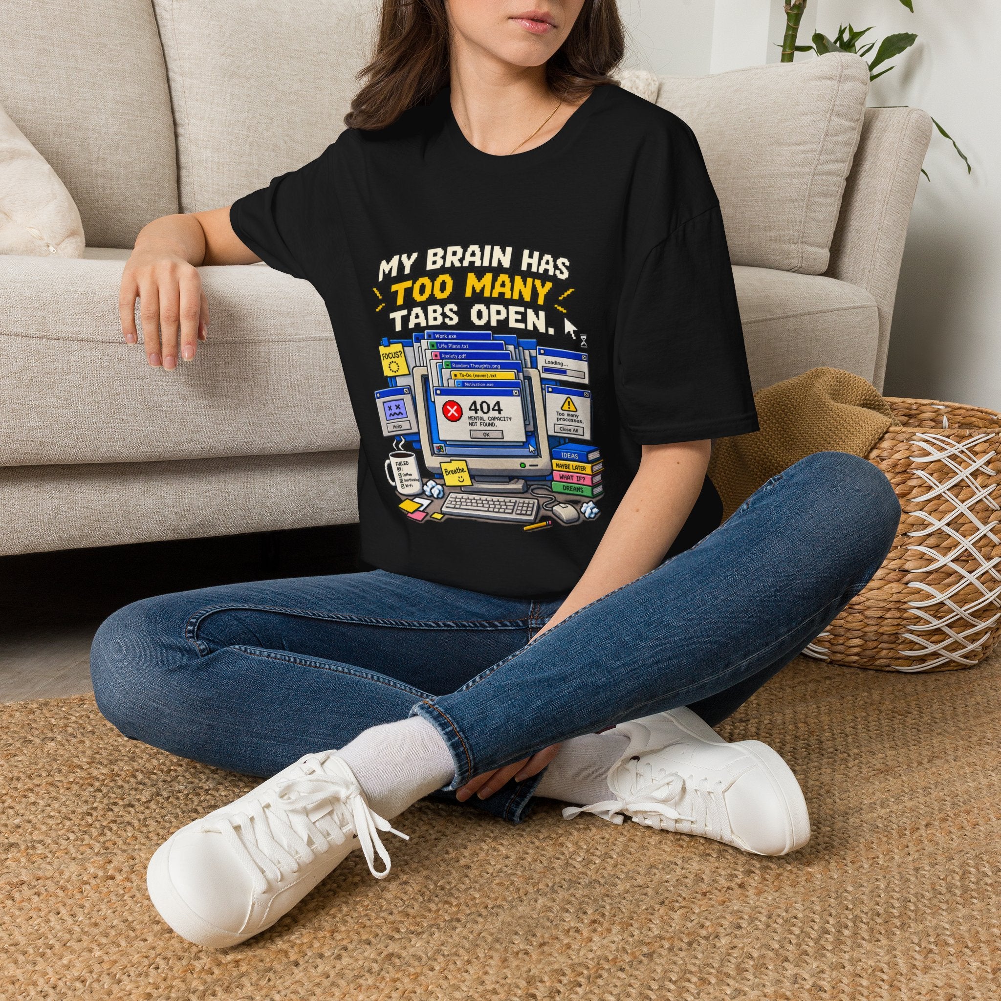 My Brain Has Too Many Tabs Open T-Shirt | Funny Computer Graphic