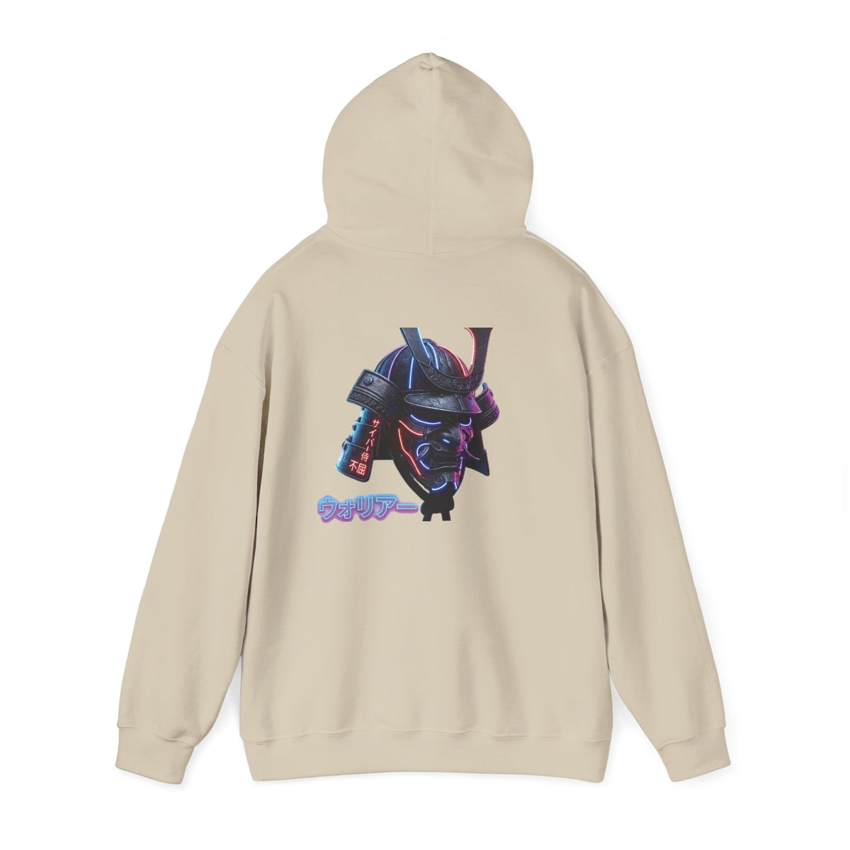 Samurai Mask Hoodie - Neon Ronin 'Bring the Warrior' Graphic Sweatshirt