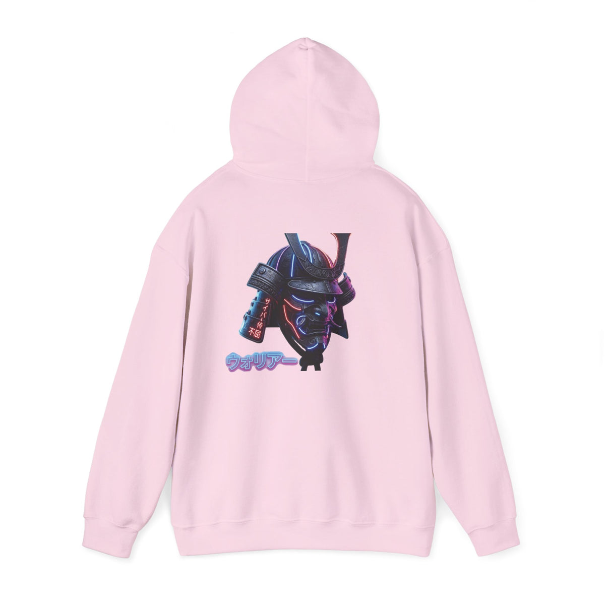 Samurai Mask Hoodie - Neon Ronin 'Bring the Warrior' Graphic Sweatshirt