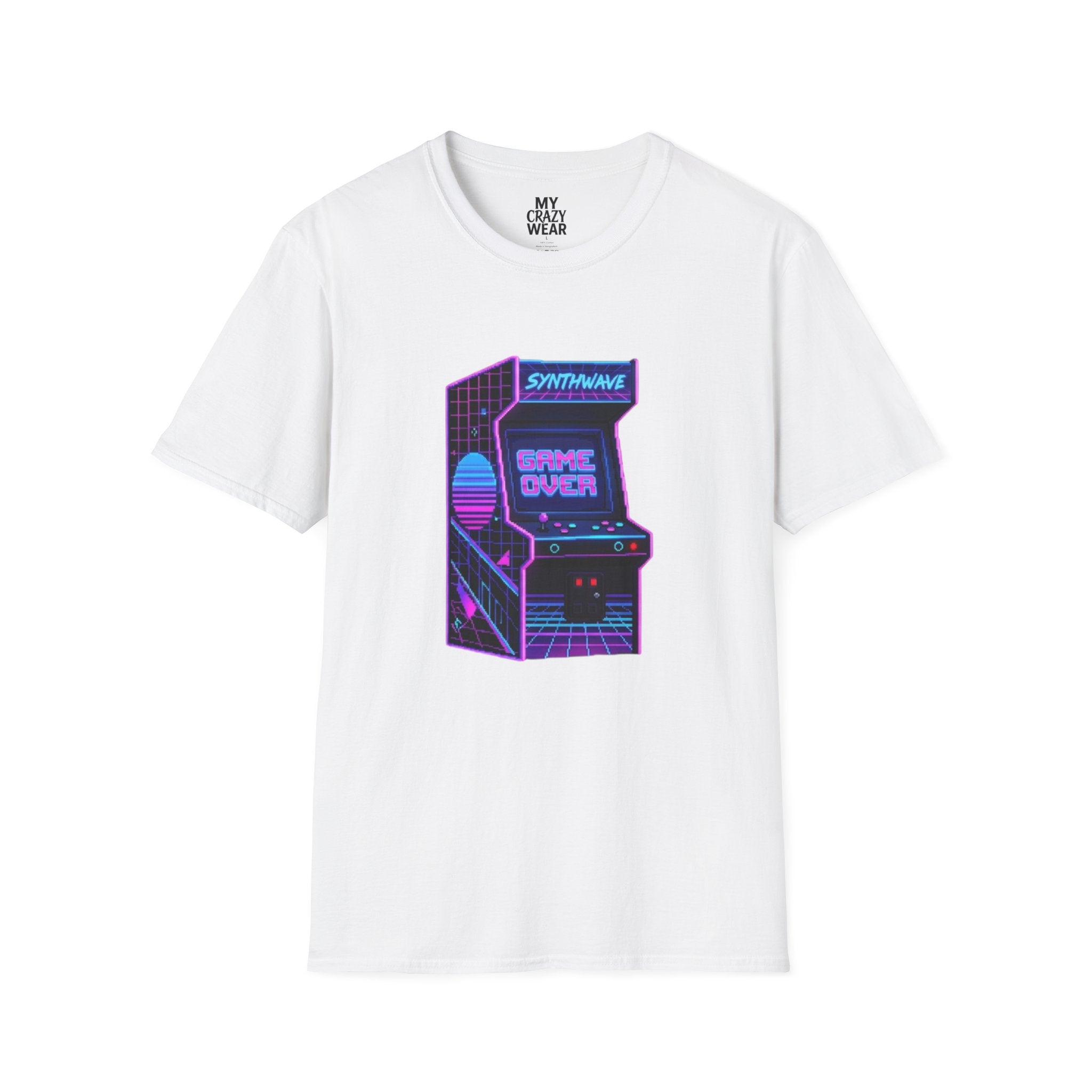 Retro Synthwave Arcade T-Shirt — "Game Over" Graphic