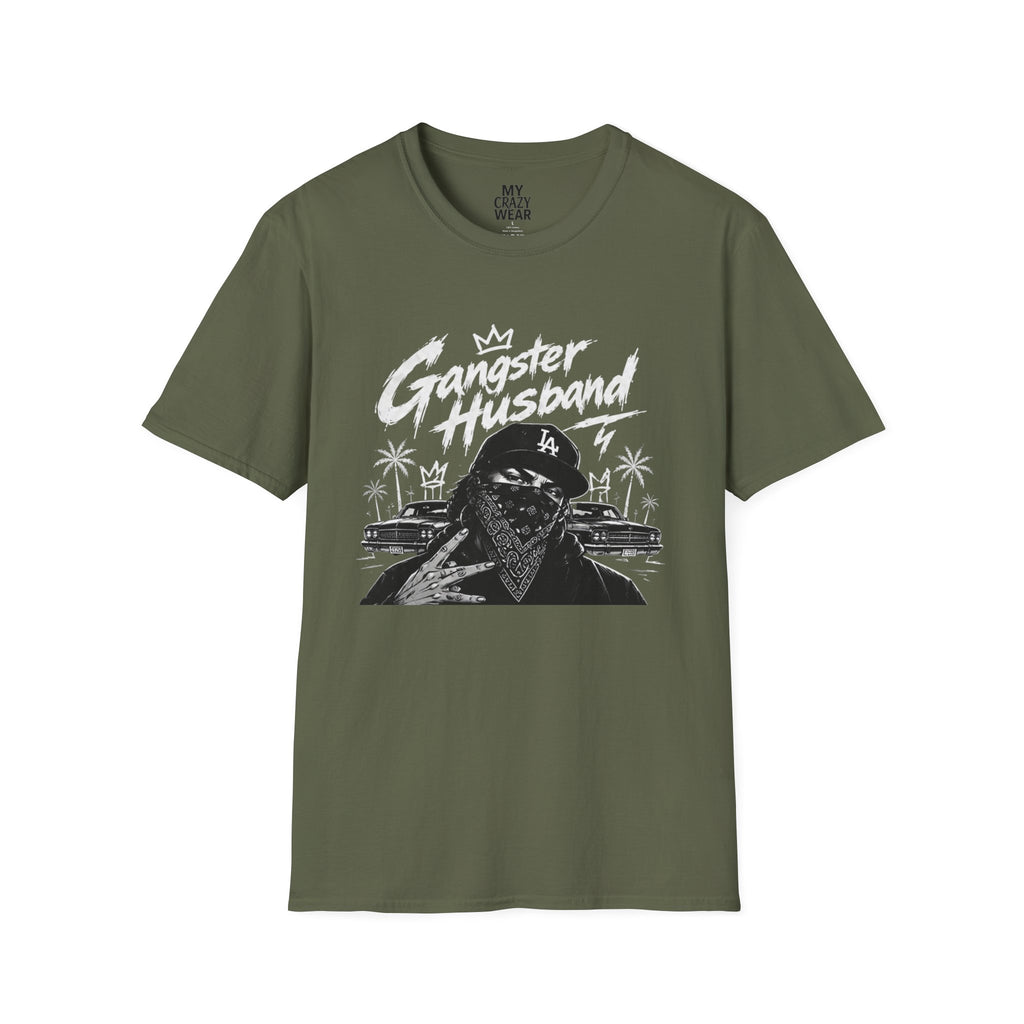 Gangster Husband T-Shirt — Vintage Bandana Skull Graphic Tee