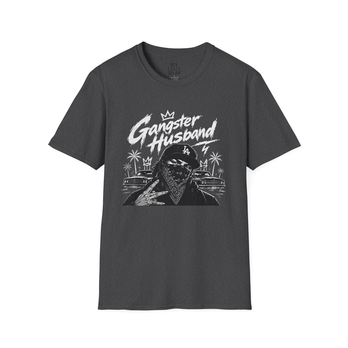 Gangster Husband T-Shirt — Vintage Bandana Skull Graphic Tee