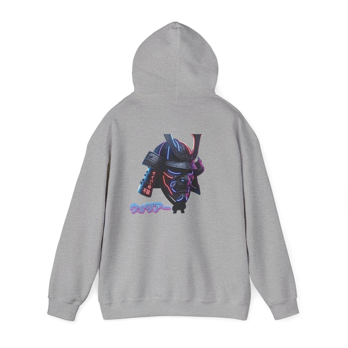 Samurai Mask Hoodie - Neon Ronin 'Bring the Warrior' Graphic Sweatshirt