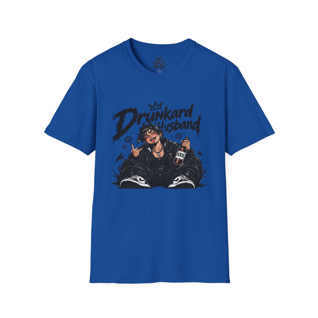 Drunkard Husband T-Shirt — Funny Drinker Graphic Tee for Couples & Parties
