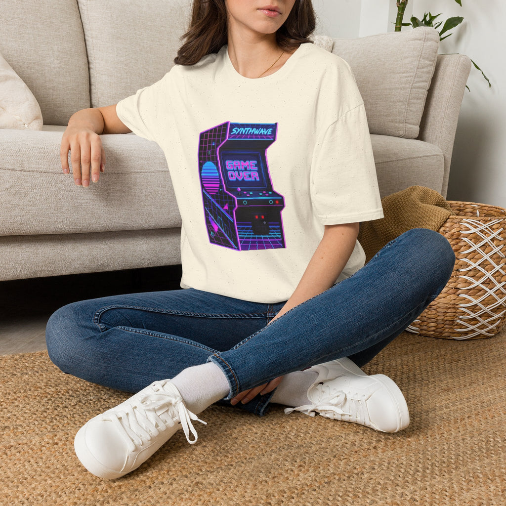 Retro Synthwave Arcade T-Shirt — "Game Over" Graphic