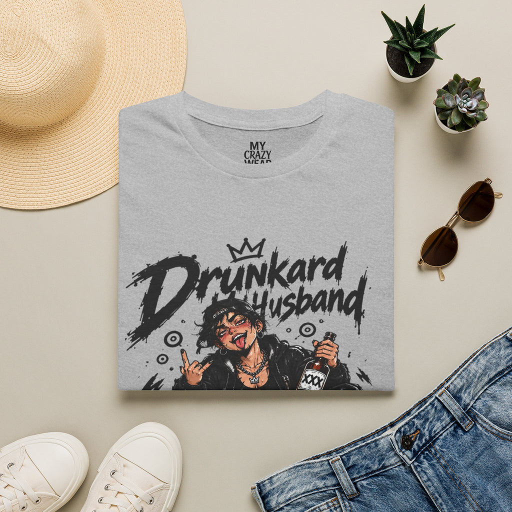 Drunkard Husband T-Shirt — Funny Drinker Graphic Tee for Couples & Parties