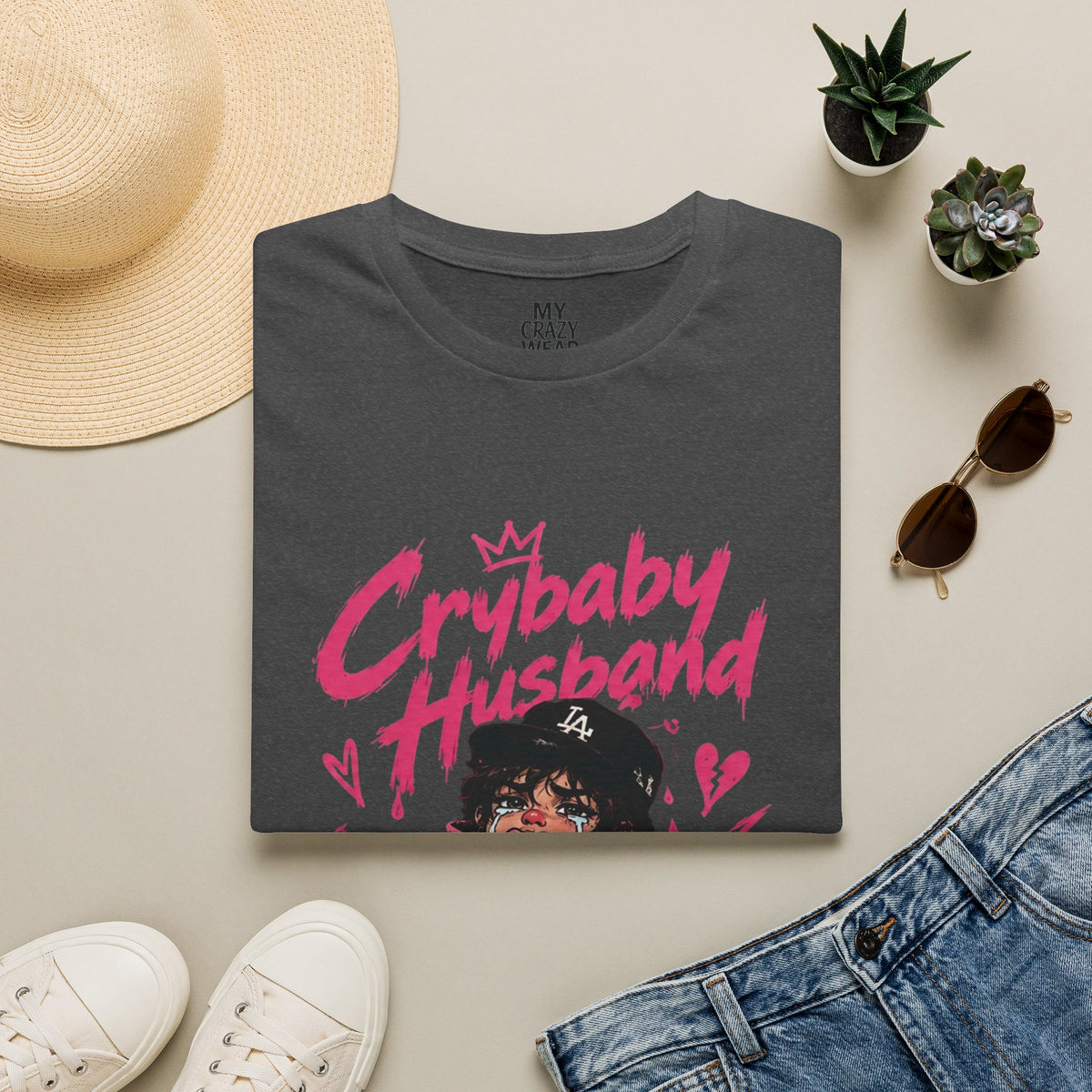 Crybaby Husband T-Shirt — Cute Retro Cartoon Graphic Tee
