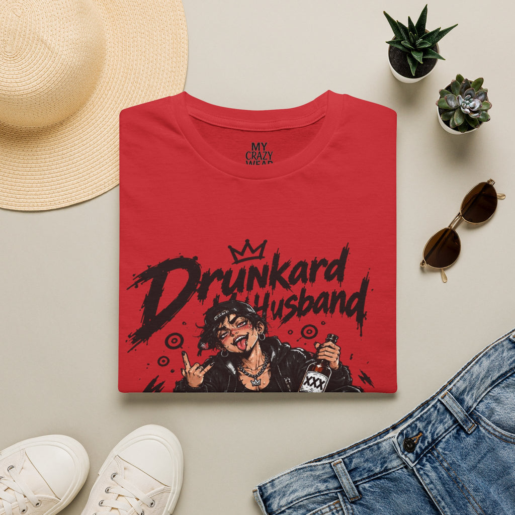 Drunkard Husband T-Shirt — Funny Drinker Graphic Tee for Couples & Parties