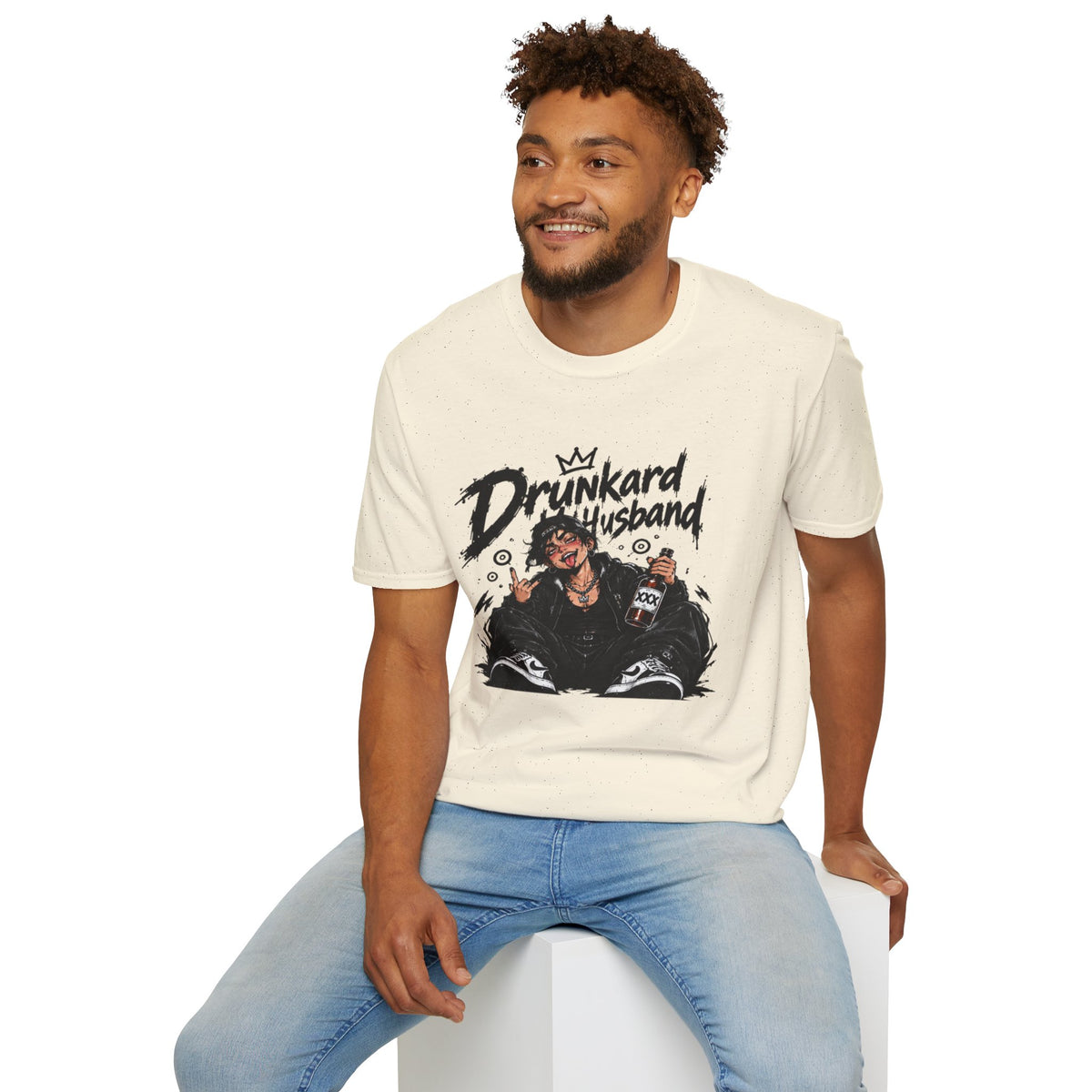 Drunkard Husband T-Shirt — Funny Drinker Graphic Tee for Couples & Parties