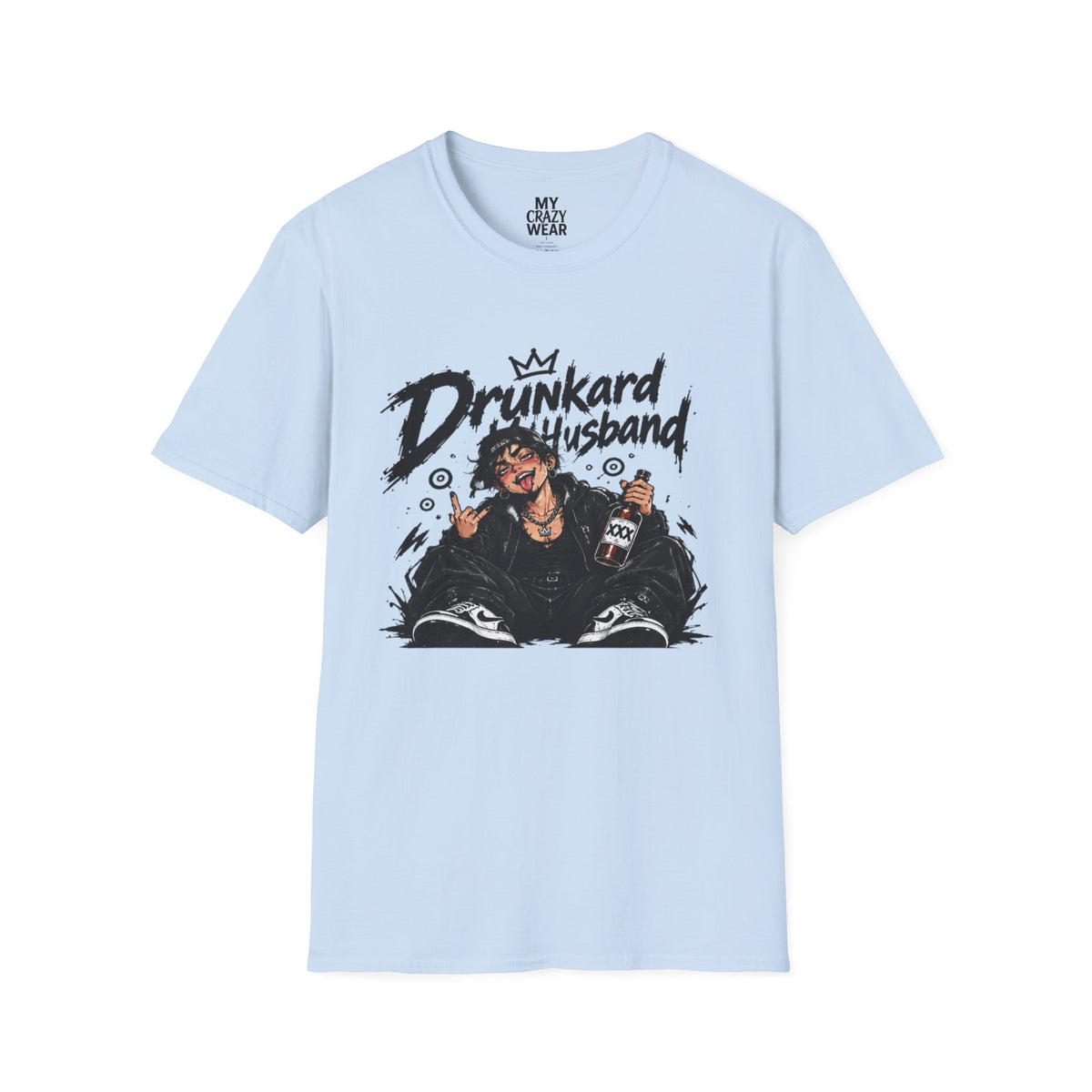 Drunkard Husband T-Shirt — Funny Drinker Graphic Tee for Couples & Parties