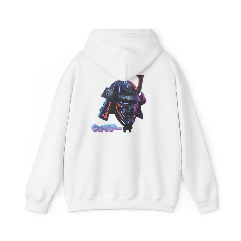 Samurai Mask Hoodie - Neon Ronin 'Bring the Warrior' Graphic Sweatshirt