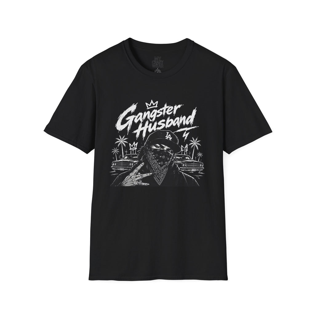 Gangster Husband T-Shirt — Vintage Bandana Skull Graphic Tee