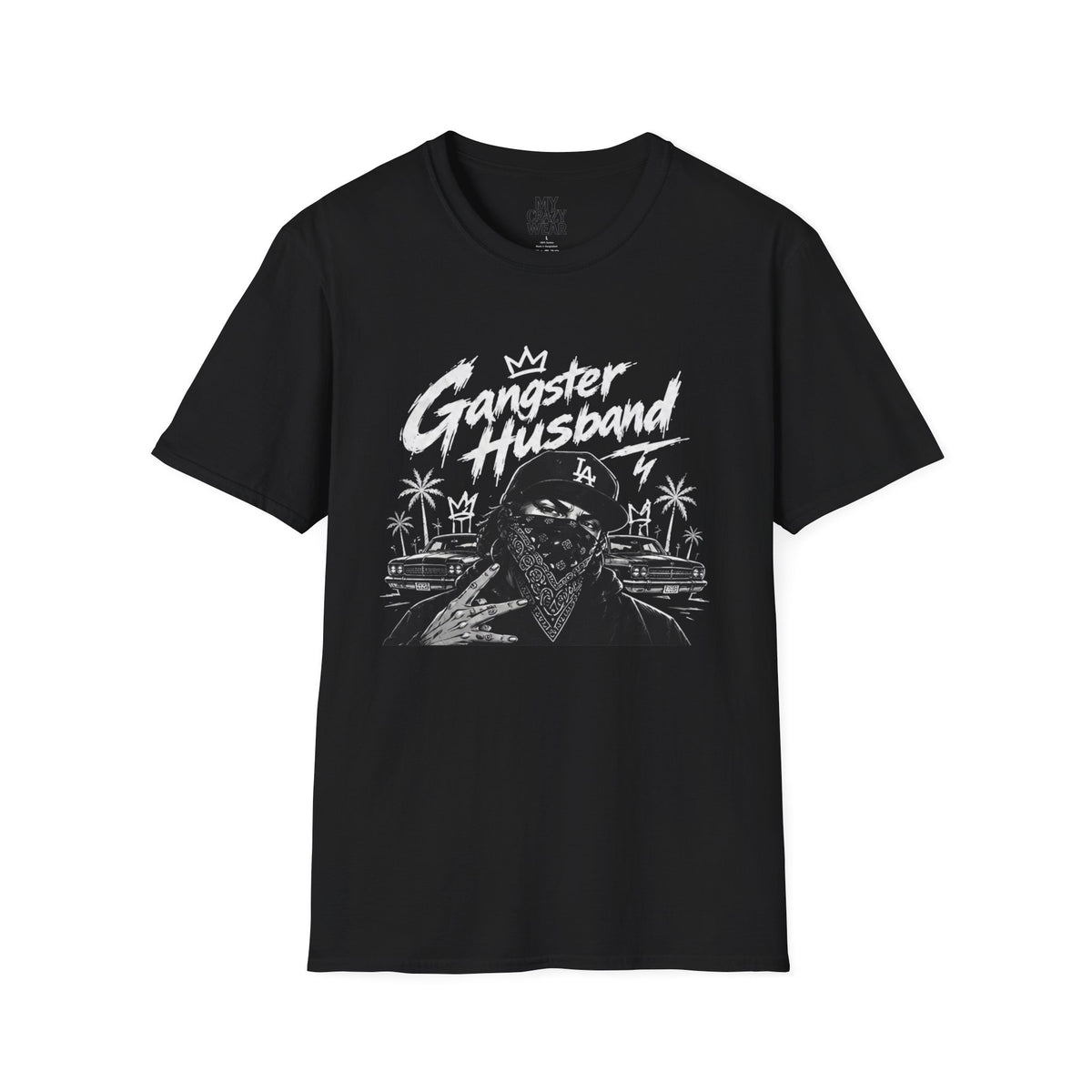 Gangster Husband T-Shirt — Vintage Bandana Skull Graphic Tee
