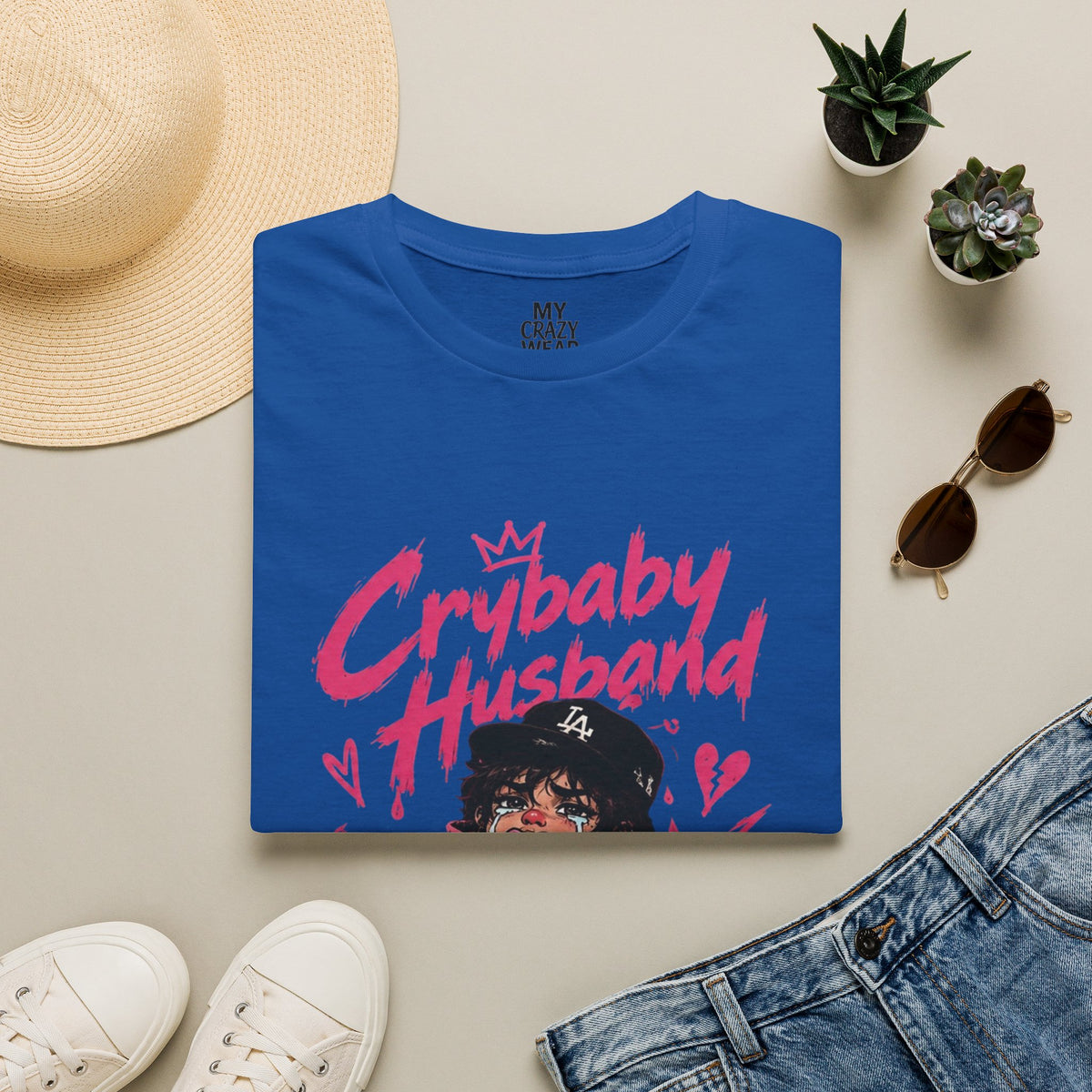 Crybaby Husband T-Shirt — Cute Retro Cartoon Graphic Tee
