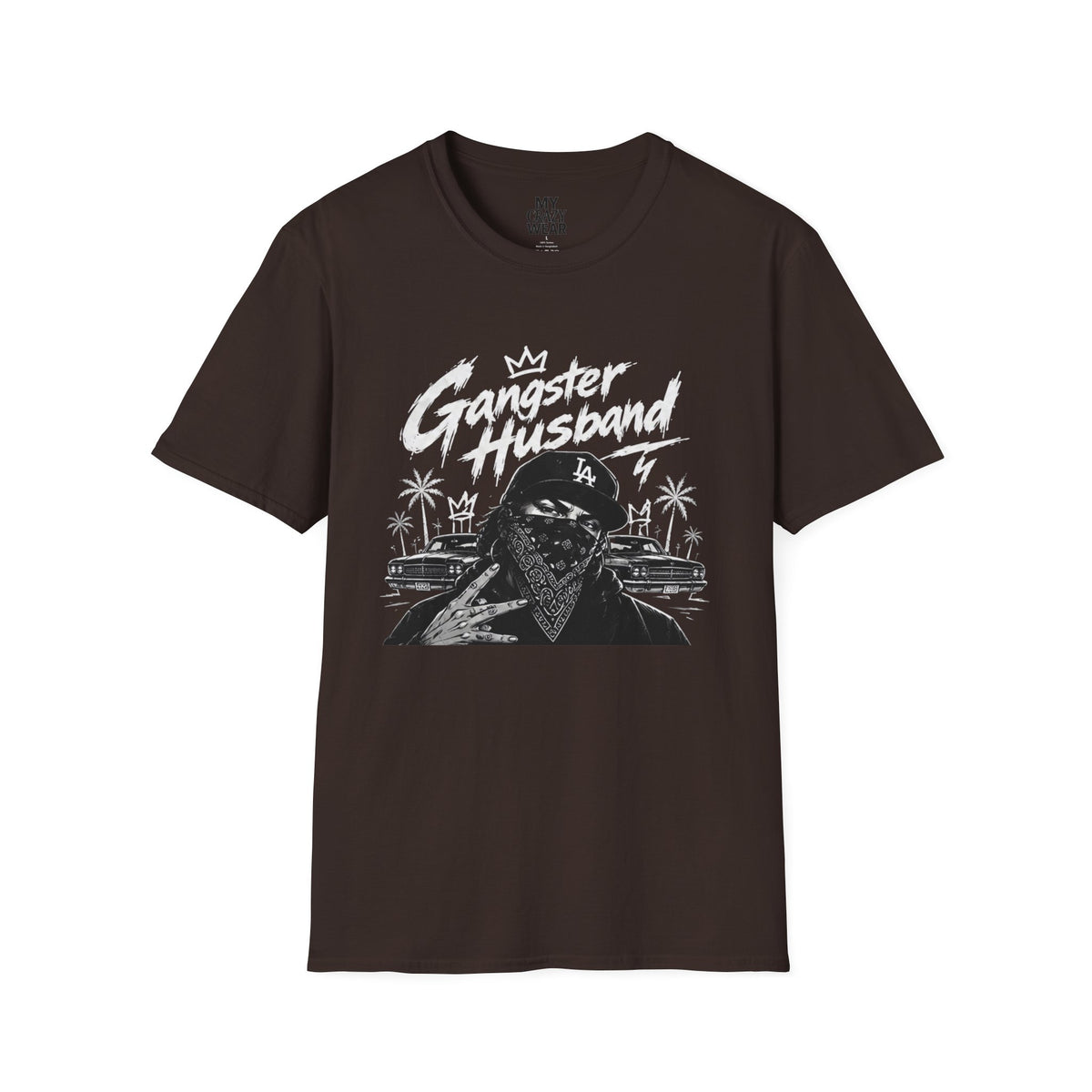 Gangster Husband T-Shirt — Vintage Bandana Skull Graphic Tee