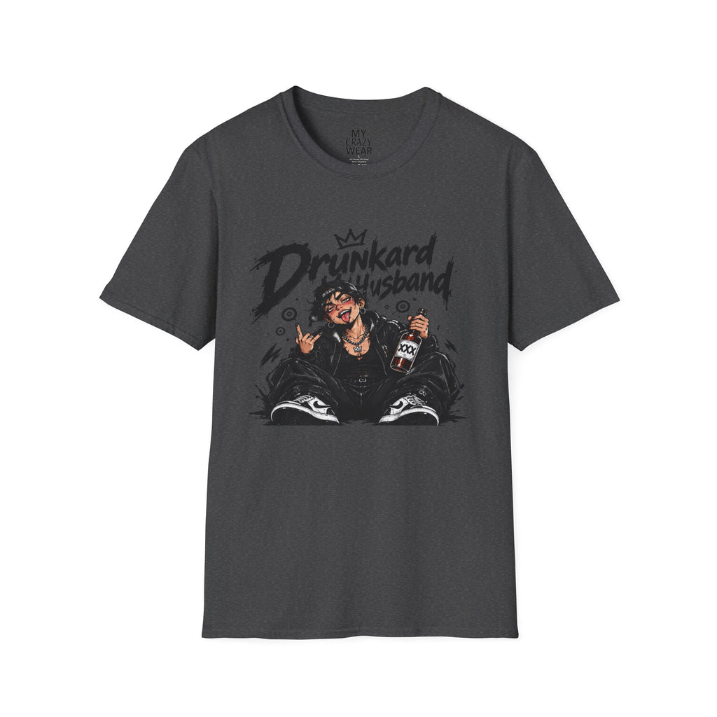 Drunkard Husband T-Shirt — Funny Drinker Graphic Tee for Couples & Parties