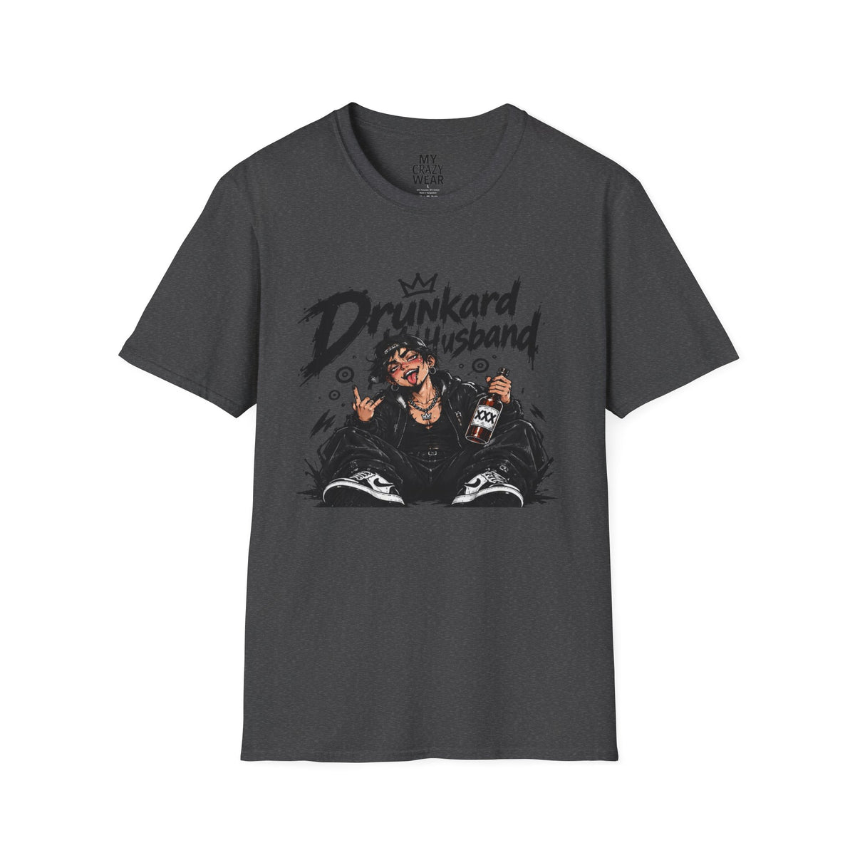 Drunkard Husband T-Shirt — Funny Drinker Graphic Tee for Couples & Parties