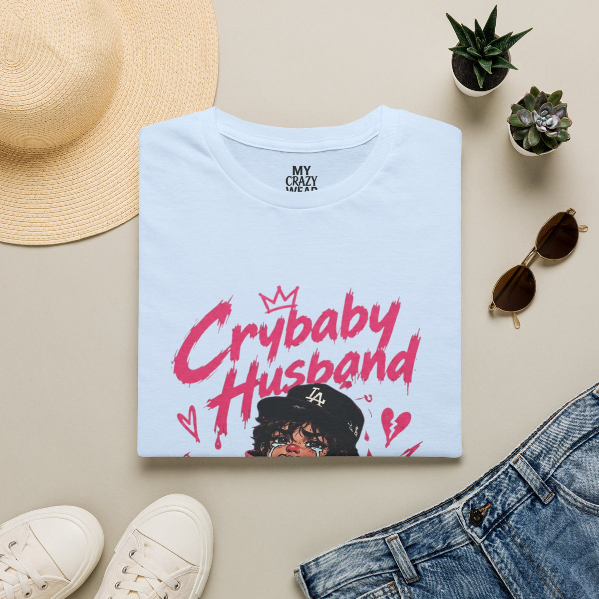 Crybaby Husband T-Shirt — Cute Retro Cartoon Graphic Tee