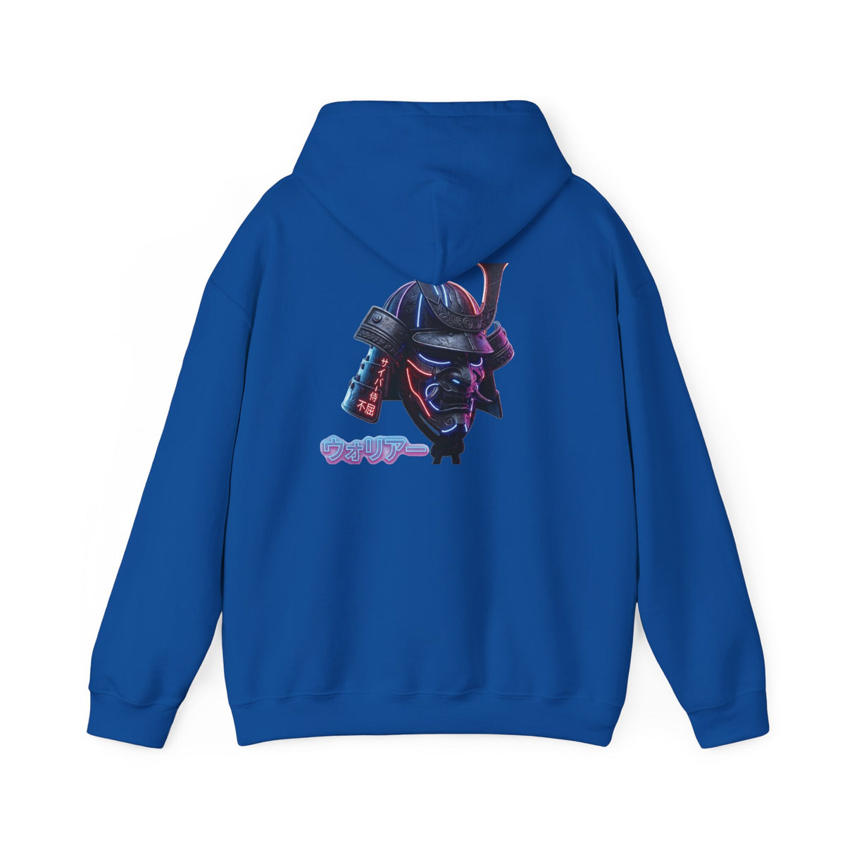 Samurai Mask Hoodie - Neon Ronin 'Bring the Warrior' Graphic Sweatshirt