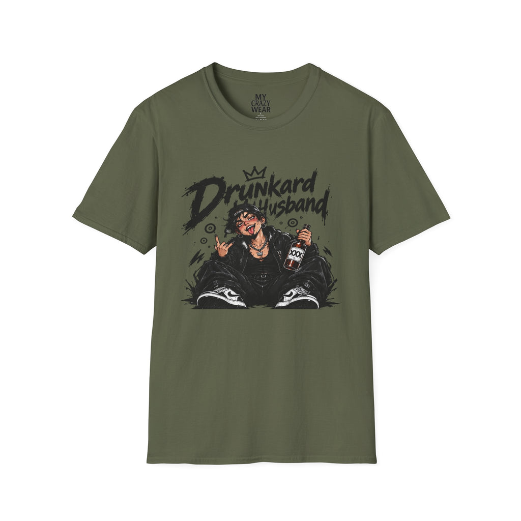 Drunkard Husband T-Shirt — Funny Drinker Graphic Tee for Couples & Parties