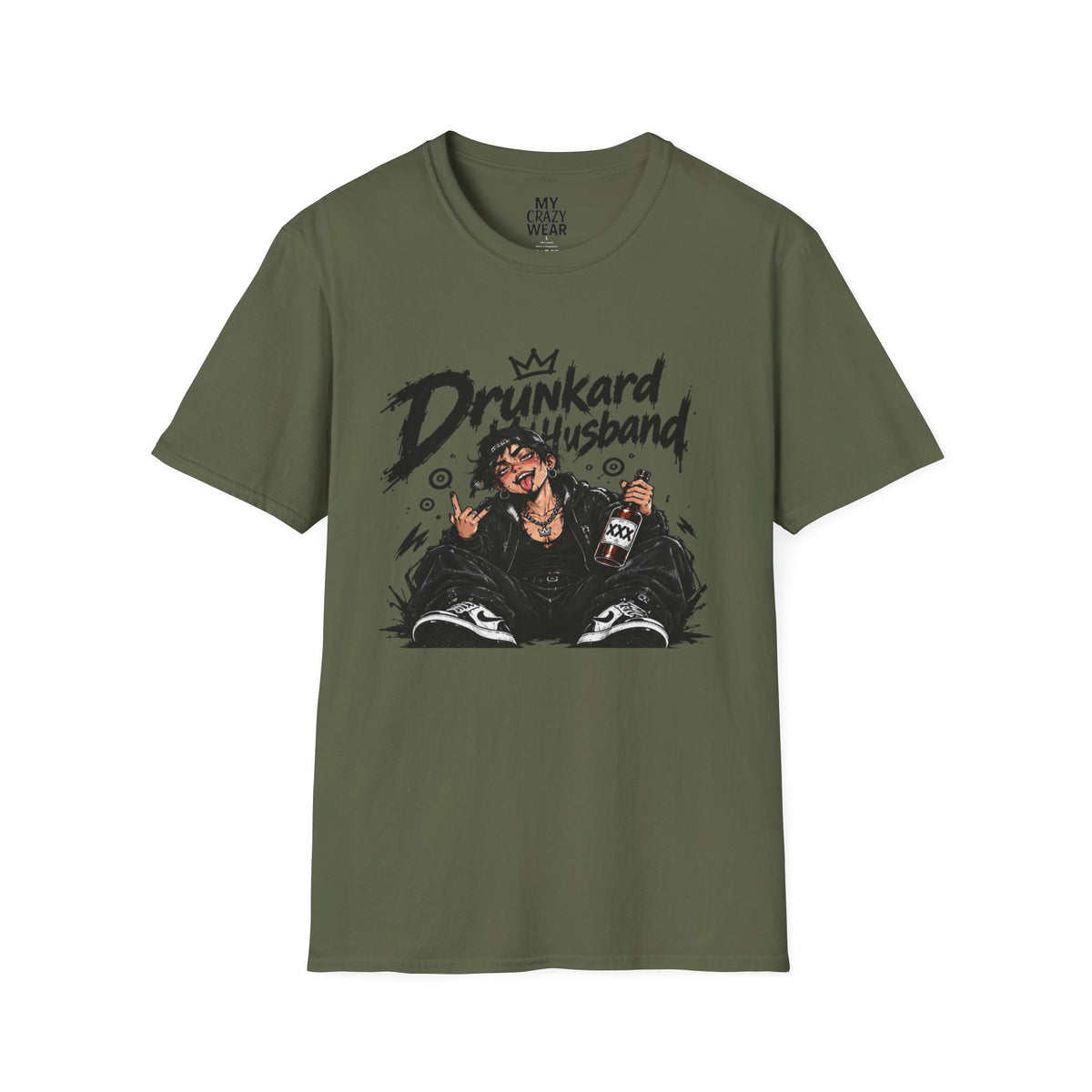 Drunkard Husband T-Shirt — Funny Drinker Graphic Tee for Couples & Parties