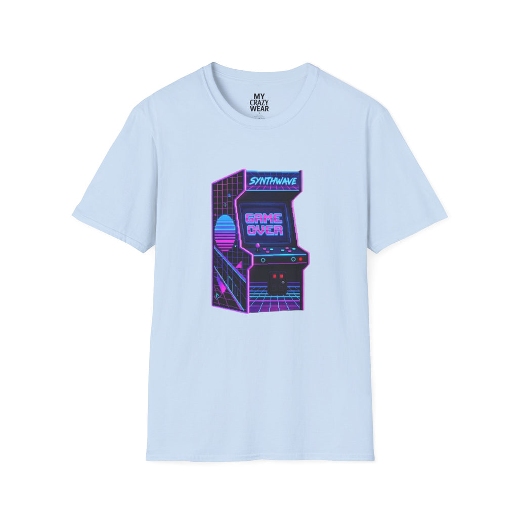 Retro Synthwave Arcade T-Shirt — "Game Over" Graphic