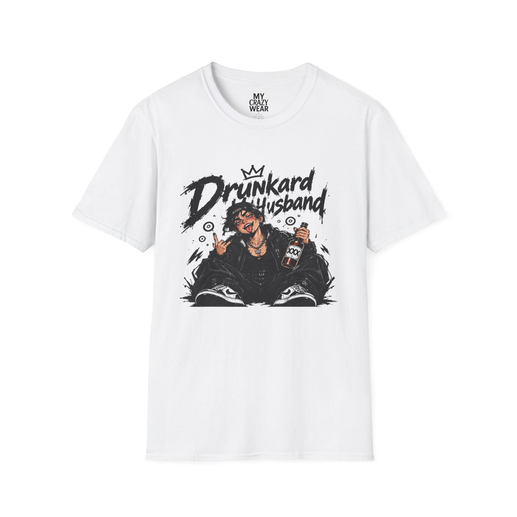 Drunkard Husband T-Shirt — Funny Drinker Graphic Tee for Couples & Parties