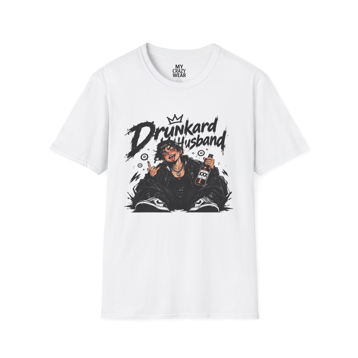Drunkard Husband T-Shirt — Funny Drinker Graphic Tee for Couples & Parties