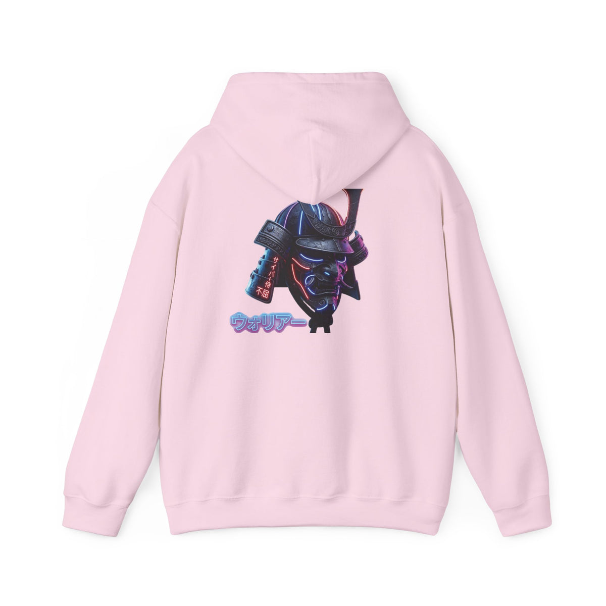 Samurai Mask Hoodie - Neon Ronin 'Bring the Warrior' Graphic Sweatshirt