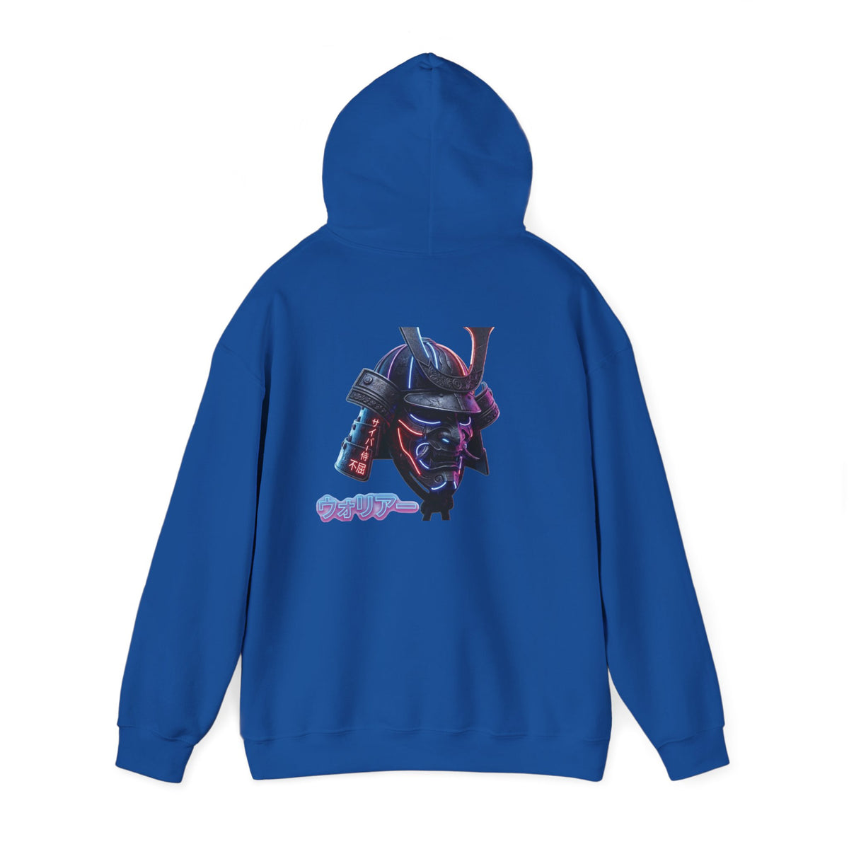 Samurai Mask Hoodie - Neon Ronin 'Bring the Warrior' Graphic Sweatshirt
