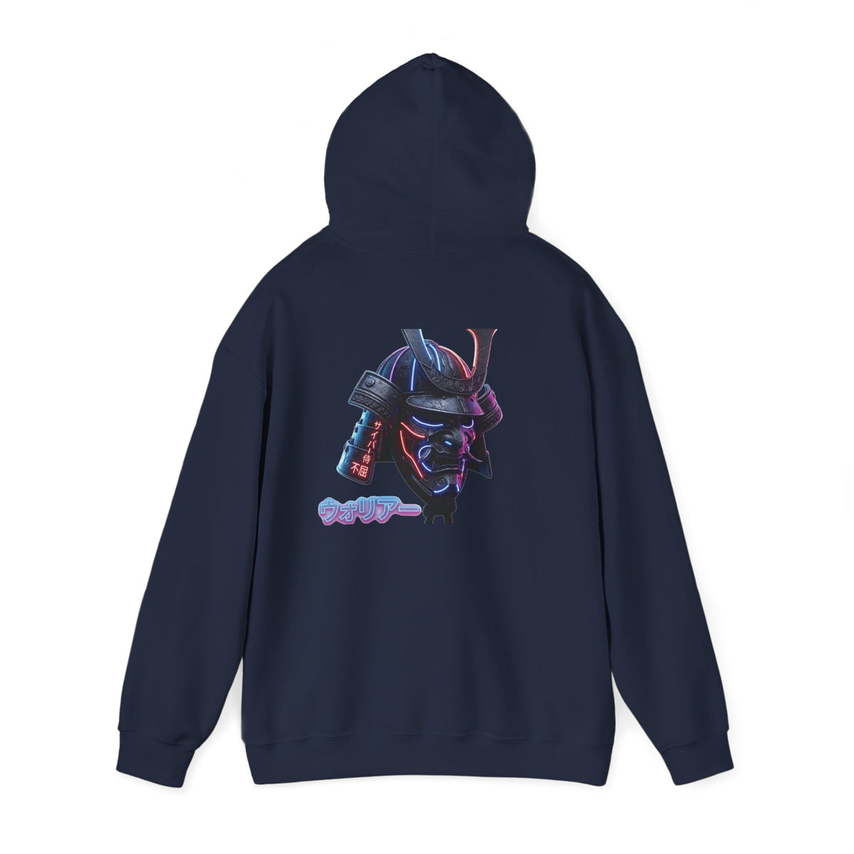 Samurai Mask Hoodie - Neon Ronin 'Bring the Warrior' Graphic Sweatshirt