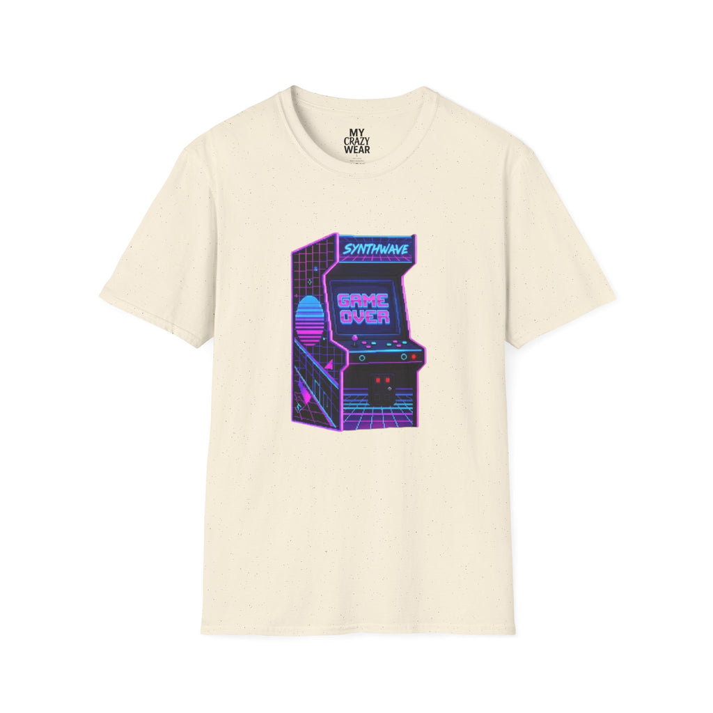 Retro Synthwave Arcade T-Shirt — "Game Over" Graphic