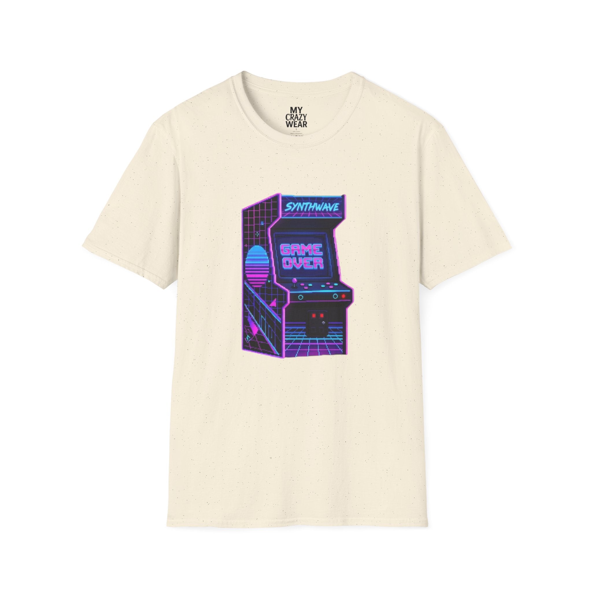 Retro Synthwave Arcade T-Shirt — "Game Over" Graphic