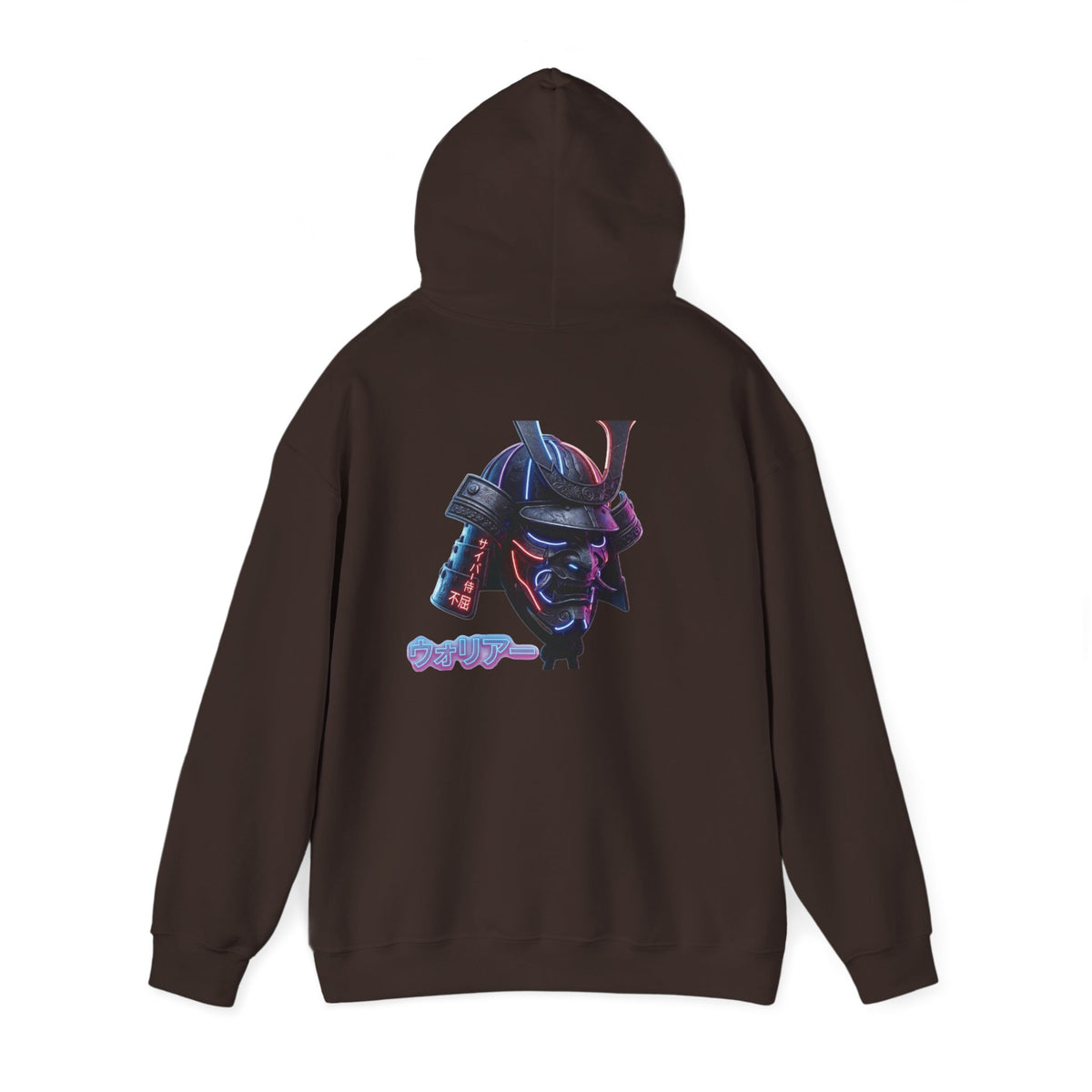 Samurai Mask Hoodie - Neon Ronin 'Bring the Warrior' Graphic Sweatshirt