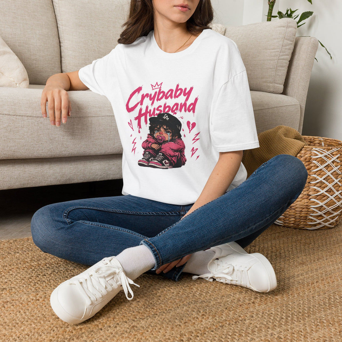 Crybaby Husband T-Shirt — Cute Retro Cartoon Graphic Tee