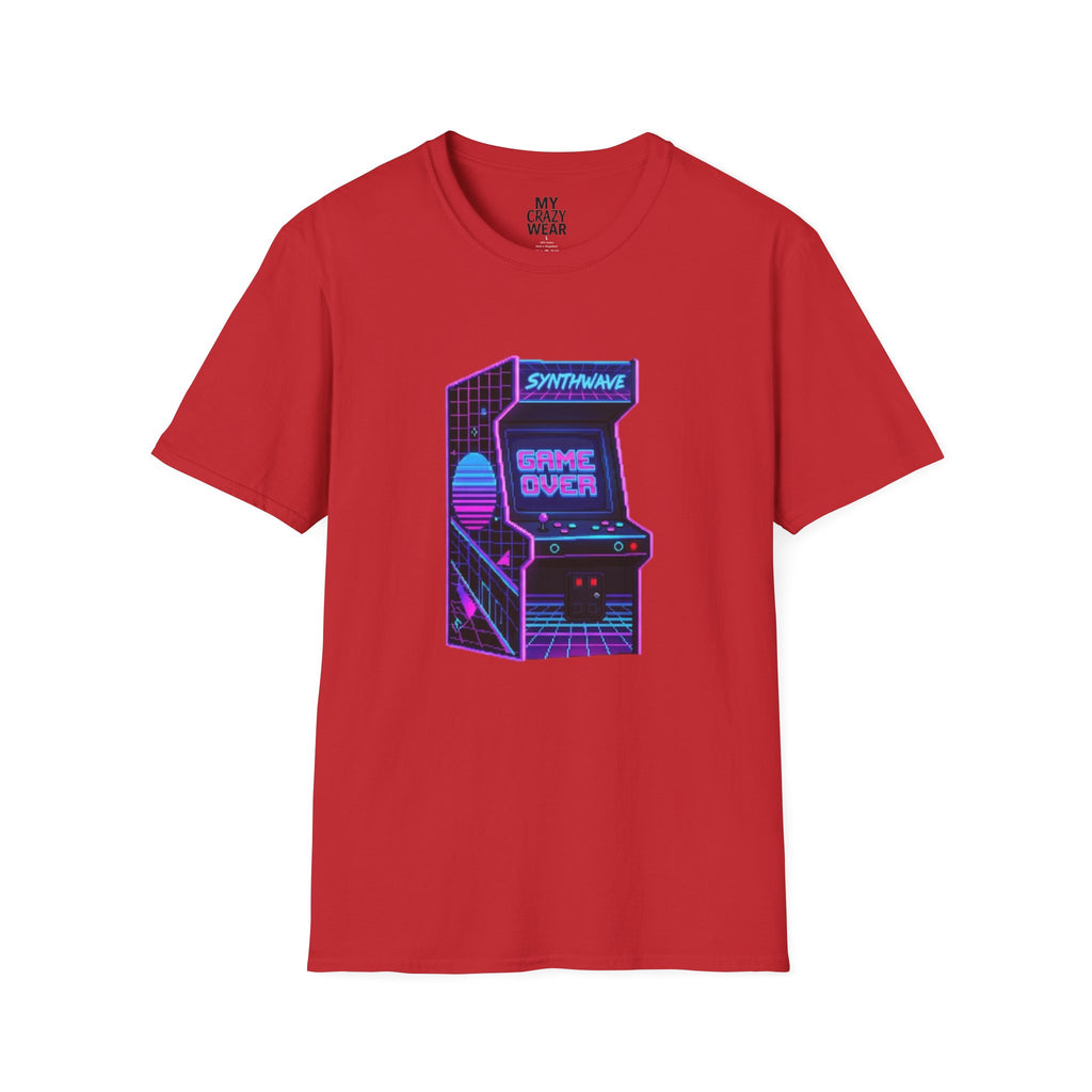 Retro Synthwave Arcade T-Shirt — "Game Over" Graphic