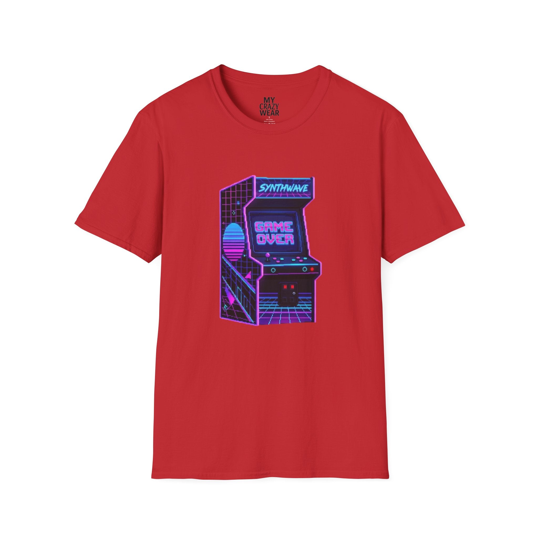Retro Synthwave Arcade T-Shirt — "Game Over" Graphic