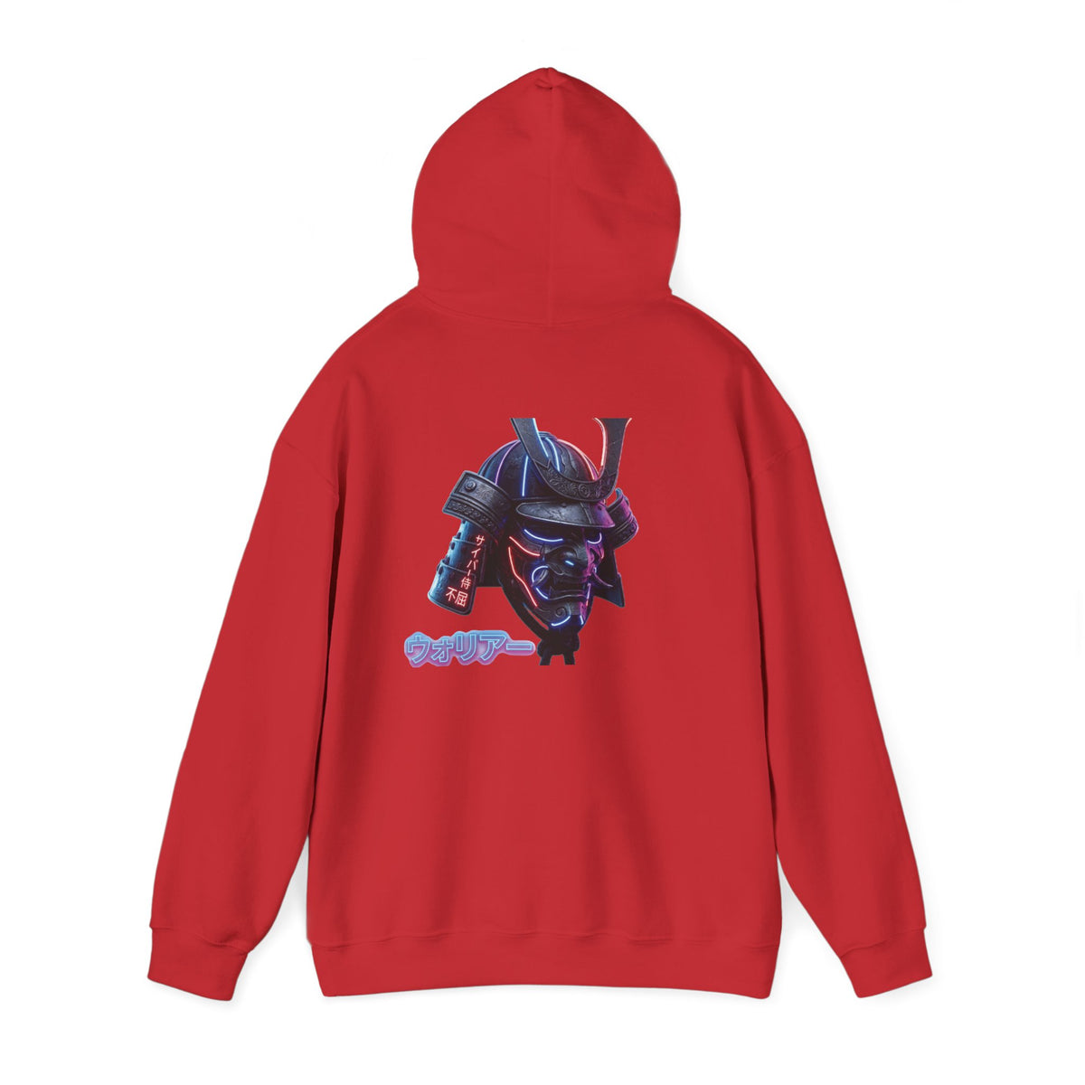 Samurai Mask Hoodie - Neon Ronin 'Bring the Warrior' Graphic Sweatshirt