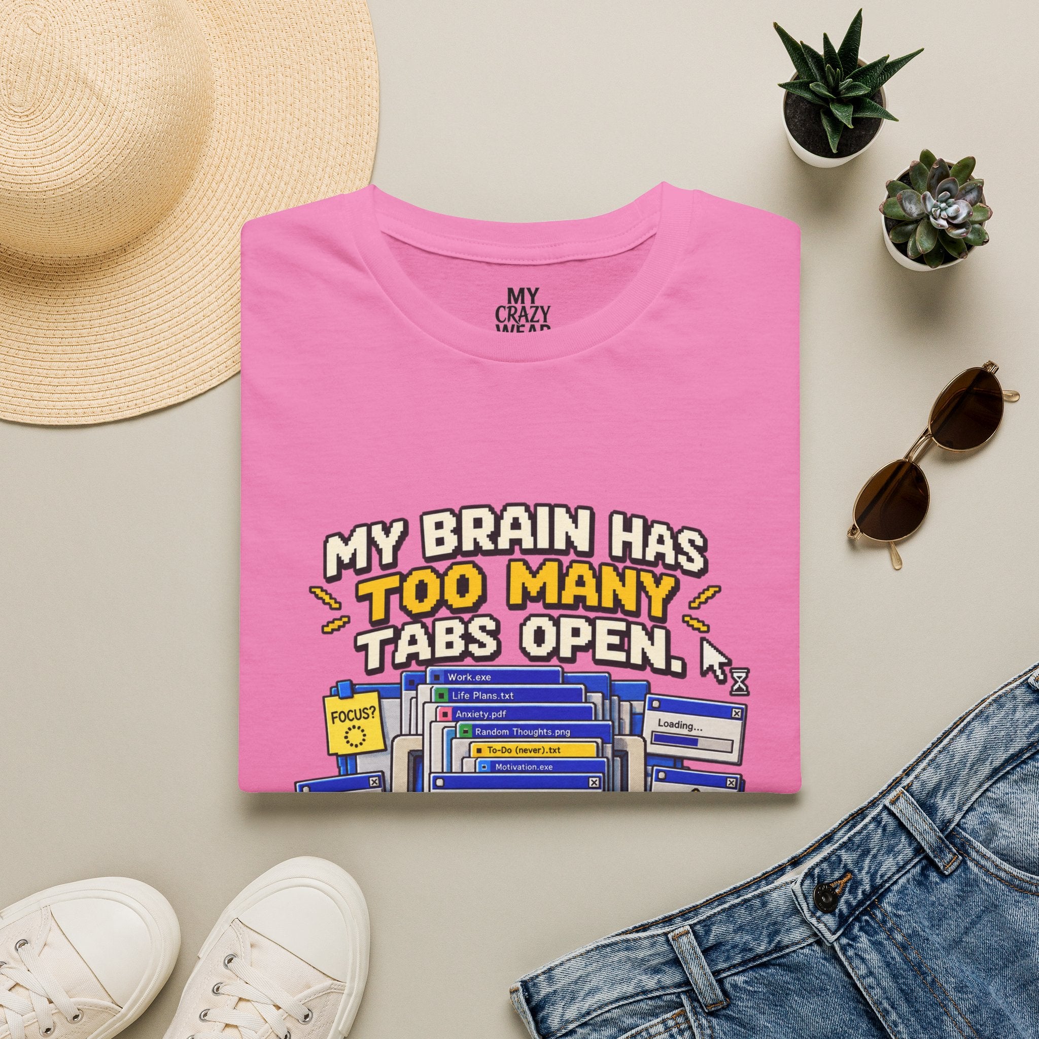 My Brain Has Too Many Tabs Open T-Shirt | Funny Computer Graphic