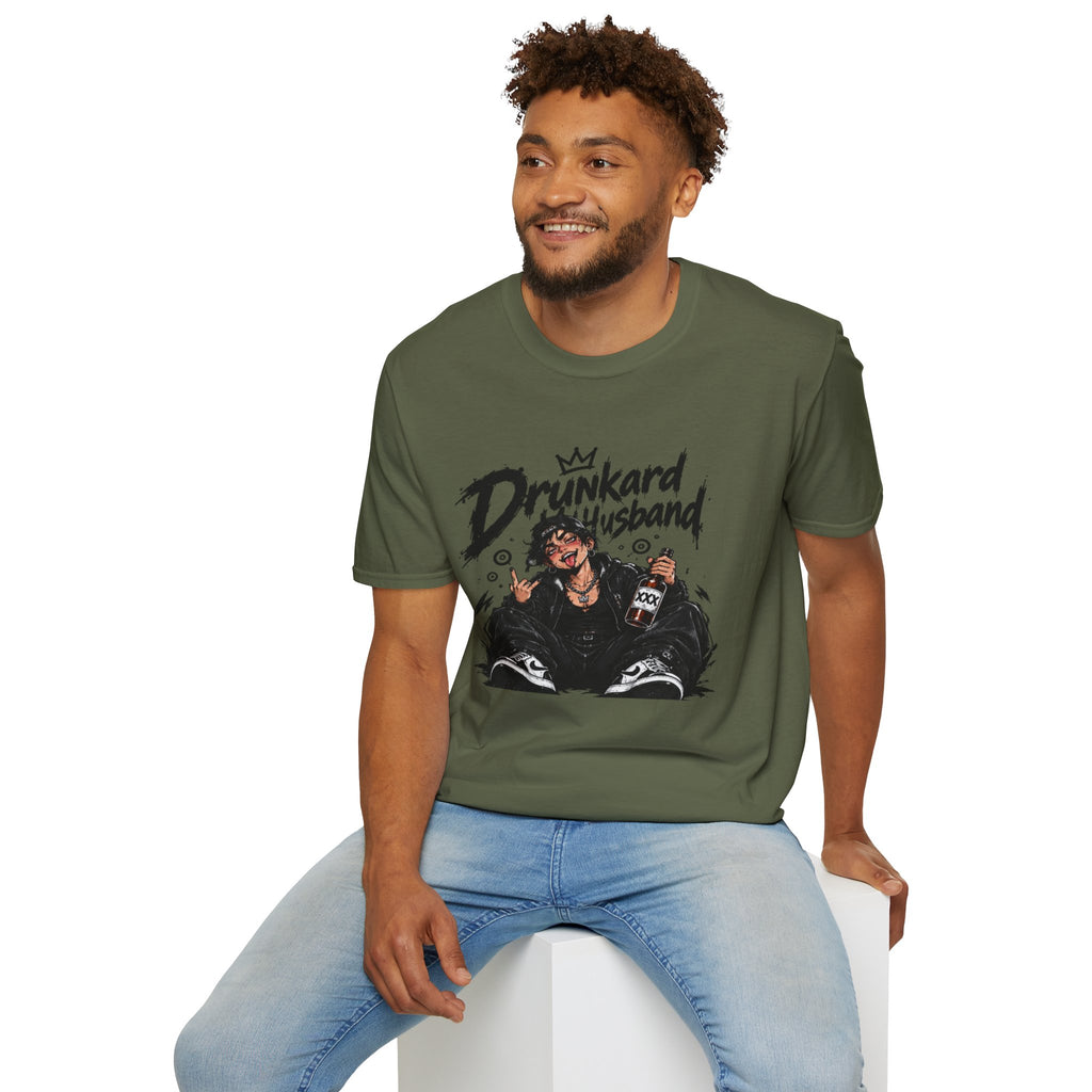 Drunkard Husband T-Shirt — Funny Drinker Graphic Tee for Couples & Parties