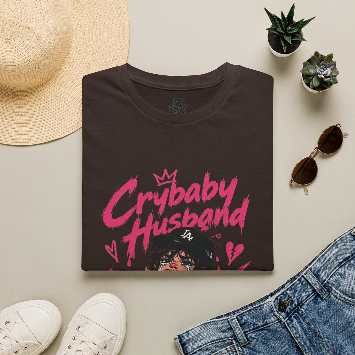 Crybaby Husband T-Shirt — Cute Retro Cartoon Graphic Tee