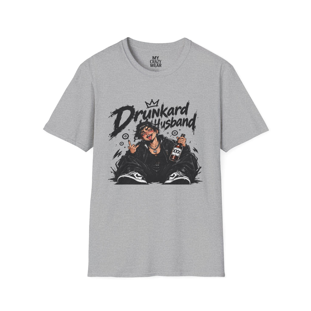 Drunkard Husband T-Shirt — Funny Drinker Graphic Tee for Couples & Parties