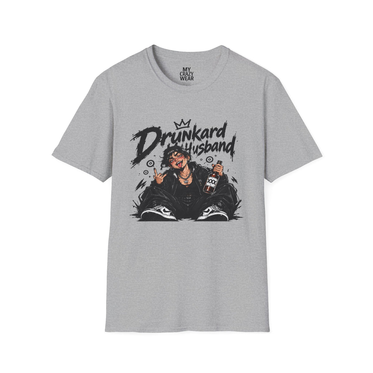 Drunkard Husband T-Shirt — Funny Drinker Graphic Tee for Couples & Parties